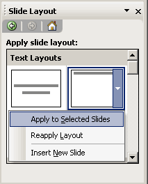 Slide Layout Task Pane