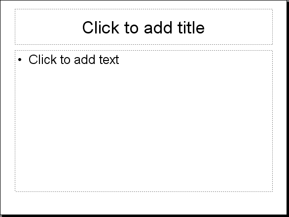 Default Title and Text Slide Layout