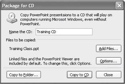 Package a Presentation on CD