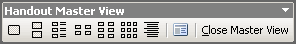 Floating Handout Master toolbar