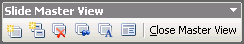 Master View toolbar