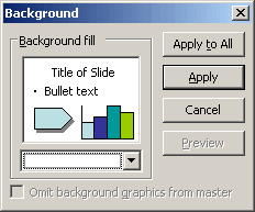 Slide Background Dialog box