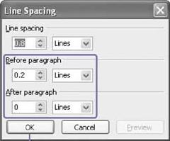 Adjust Line Spacing