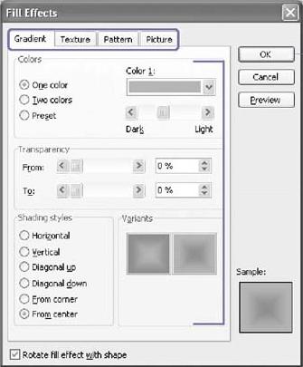 Change an Object's Fill Effect