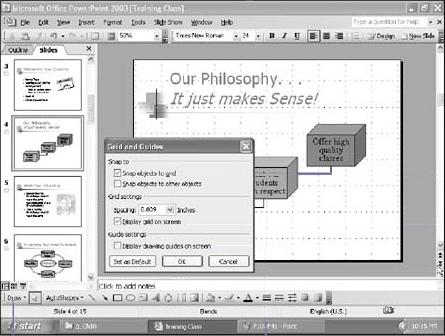 Display the Grid and Guides