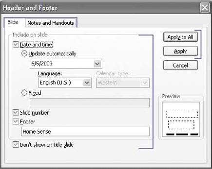 Adding a Header and Footer