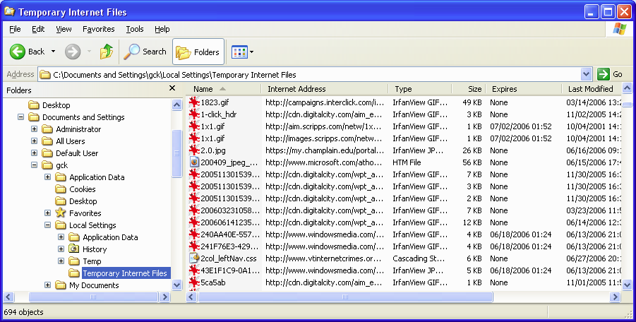 Temporary Internet Files