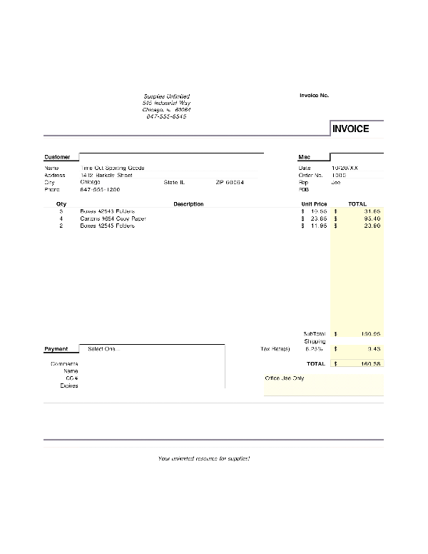 Invoice Sample