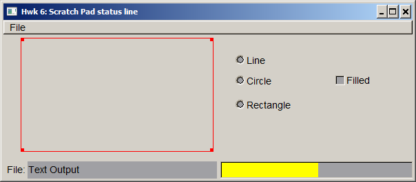 Scratch Pad status line