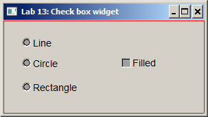 FLTK Check box widget