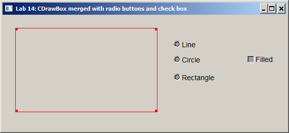 CDrawBox merged with radio buttons and check box