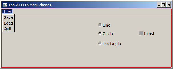 Lab 20: FLTK Menu classes